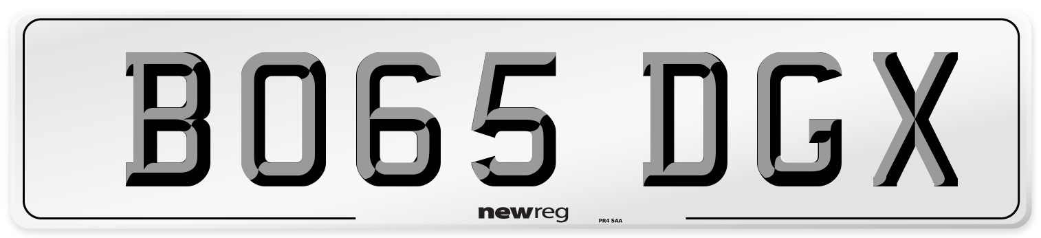 BO65 DGX Number Plate from New Reg